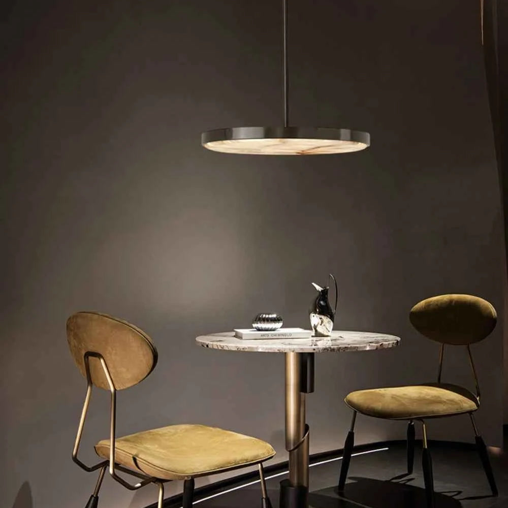 Round 20-80cm Marble Chandelier Alabaster Ceiling/Pendant Light