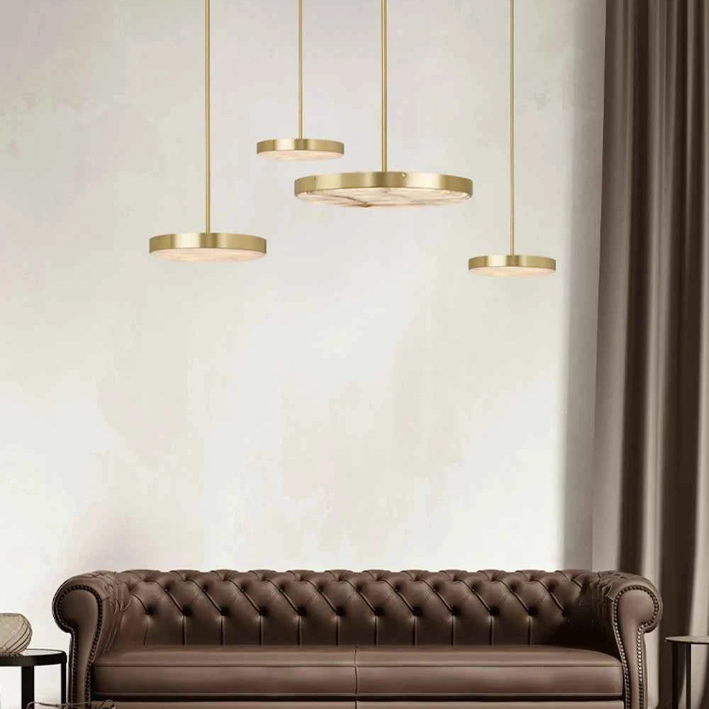 Round 20-80cm Marble Chandelier Alabaster Ceiling/Pendant Light