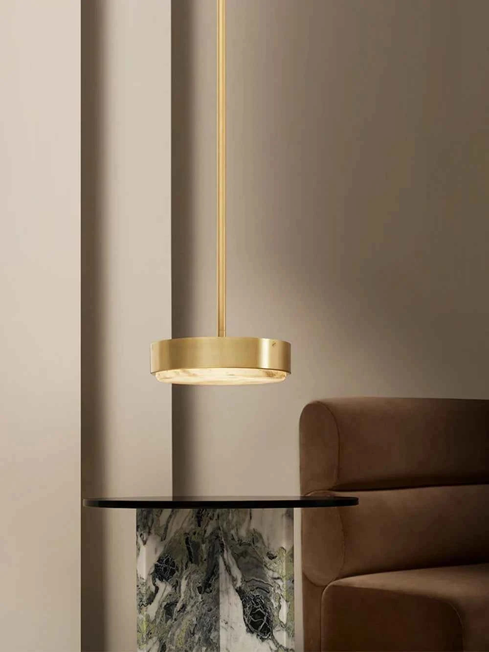 Round 20-80cm Marble Chandelier Alabaster Ceiling/Pendant Light