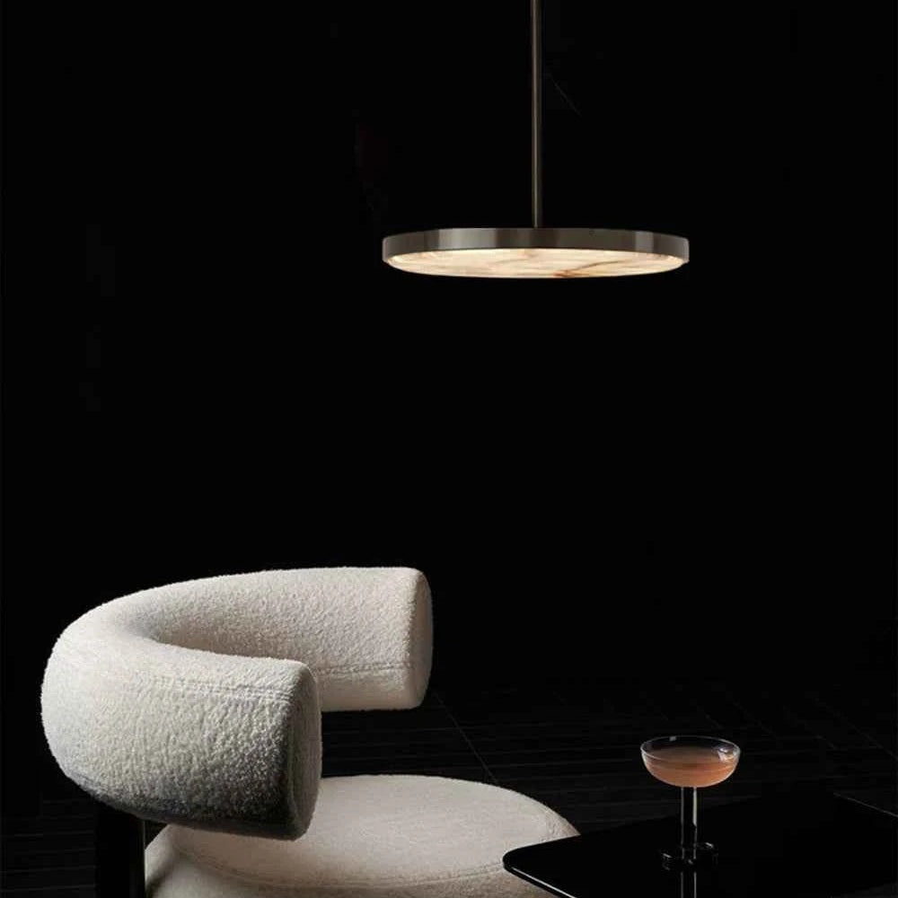 Round 20-80cm Marble Chandelier Alabaster Ceiling/Pendant Light