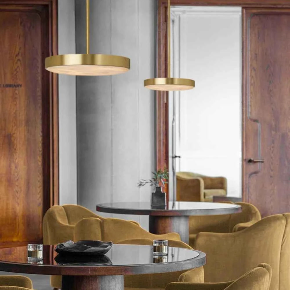 Round 20-80cm Marble Chandelier Alabaster Ceiling/Pendant Light