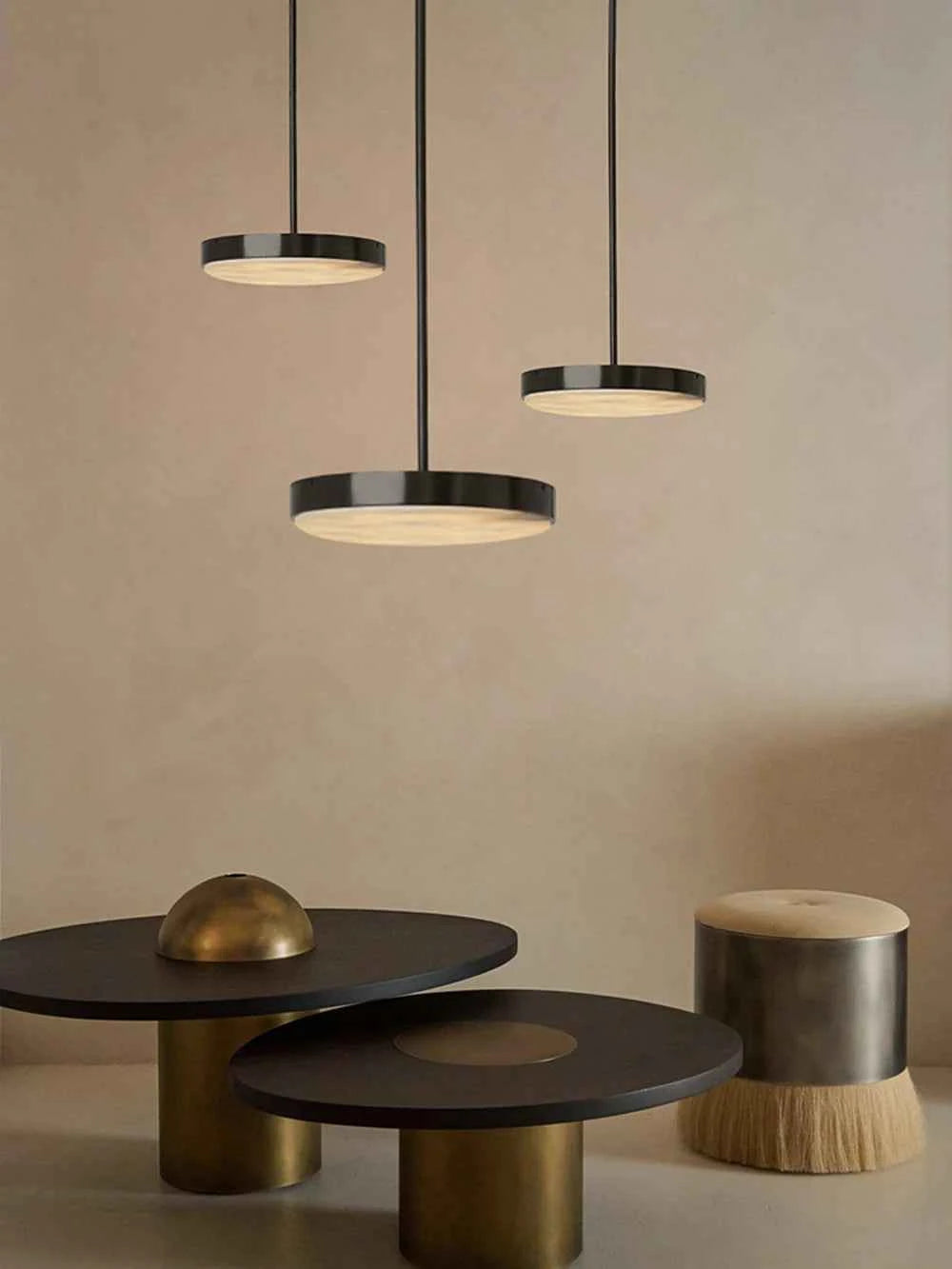 Round 20-80cm Marble Chandelier Alabaster Ceiling/Pendant Light