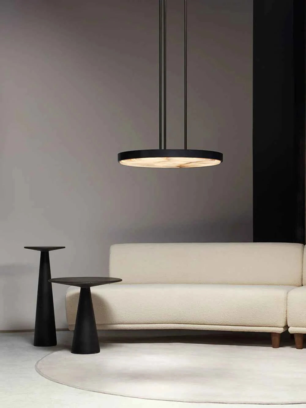 Round 20-80cm Marble Chandelier Alabaster Ceiling/Pendant Light