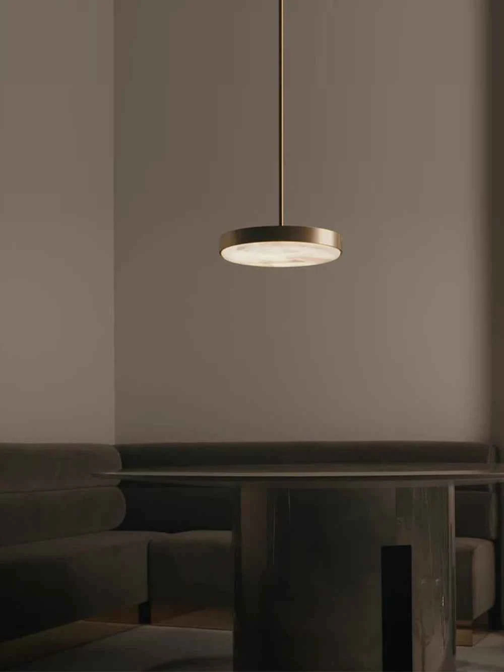 Round 20-80cm Marble Chandelier Alabaster Ceiling/Pendant Light