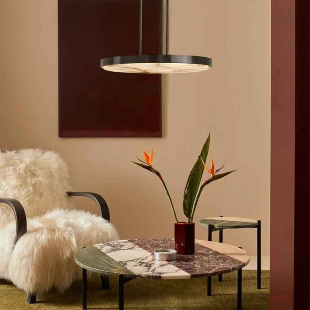 Round 20-80cm Marble Chandelier Alabaster Ceiling/Pendant Light