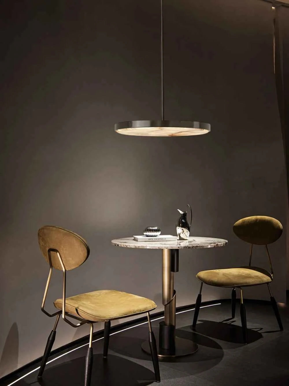 Round 20-80cm Marble Chandelier Alabaster Ceiling/Pendant Light