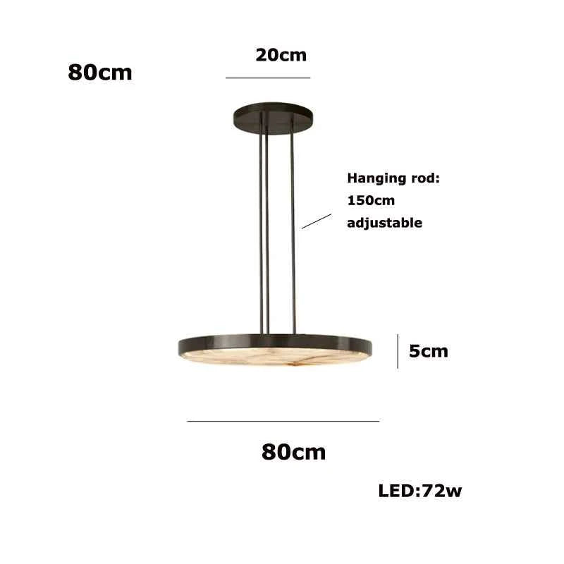 Round 20-80cm Marble Chandelier Alabaster Ceiling/Pendant Light
