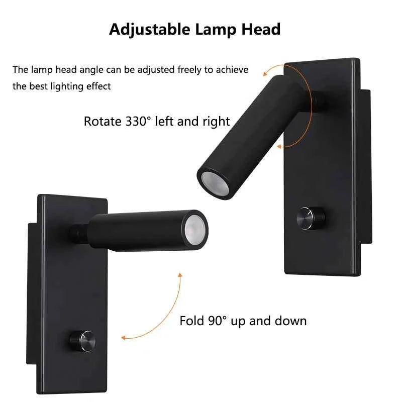 Vornelux Dimmable LED Reading Wall Sconce — Matt Black