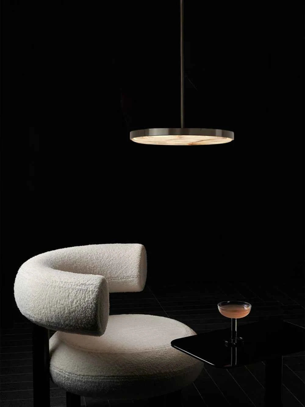 Round 20-80cm Marble Chandelier Alabaster Ceiling/Pendant Light