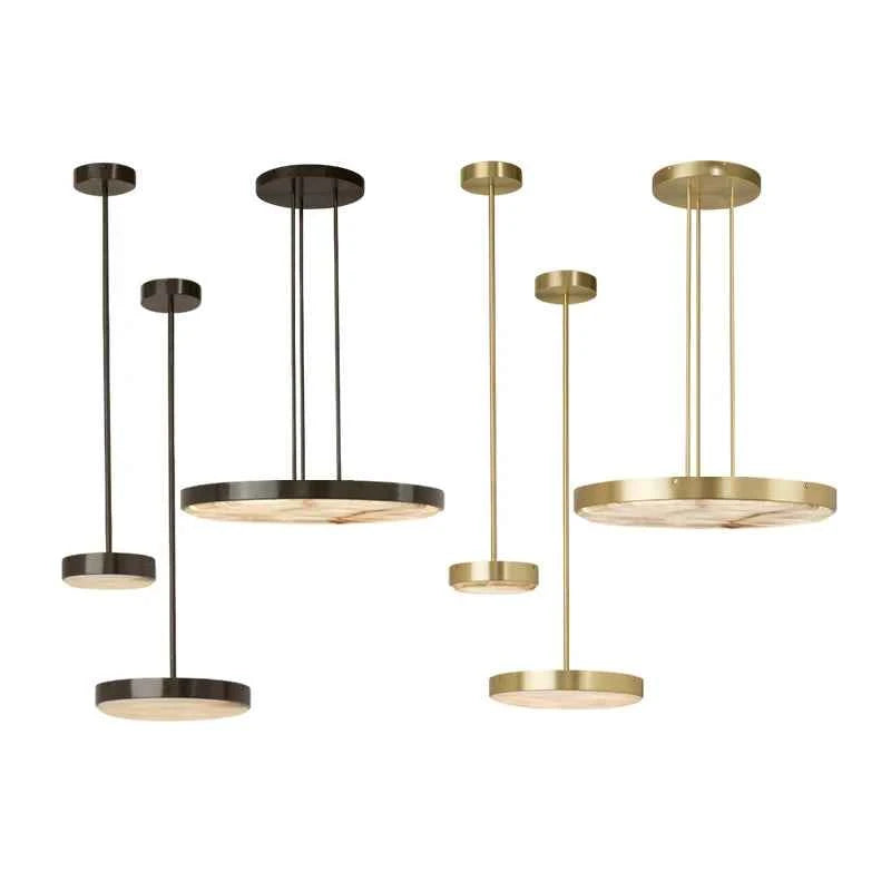Round 20-80cm Marble Chandelier Alabaster Ceiling/Pendant Light