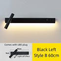 Lendrix LED Bedside Wall Sconce with USB Port — Matte Black