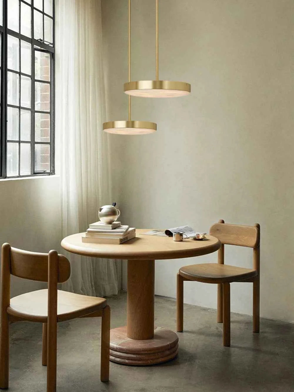Round 20-80cm Marble Chandelier Alabaster Ceiling/Pendant Light