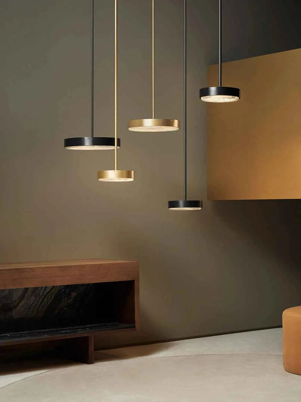 Round 20-80cm Marble Chandelier Alabaster Ceiling/Pendant Light