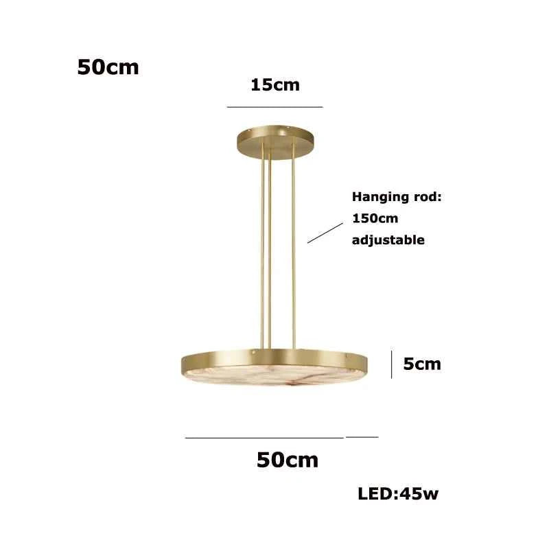 Round 20-80cm Marble Chandelier Alabaster Ceiling/Pendant Light