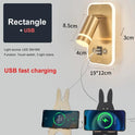 Velorin LED Bedside Reading Wall Sconce with USB Charging Port