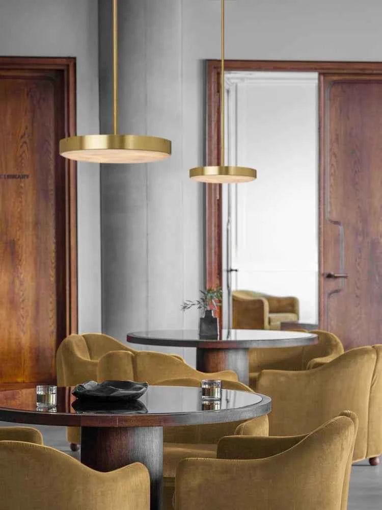 Round 20-80cm Marble Chandelier Alabaster Ceiling/Pendant Light
